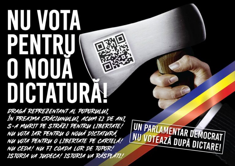 Nu vota pentru o noua dictatura!